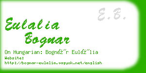 eulalia bognar business card